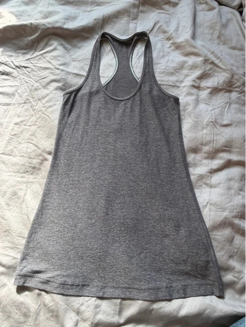 Lululemon Cool Racerback Tank Nulu Heather Gray 6 Gymcore Athleisure Clean Girl